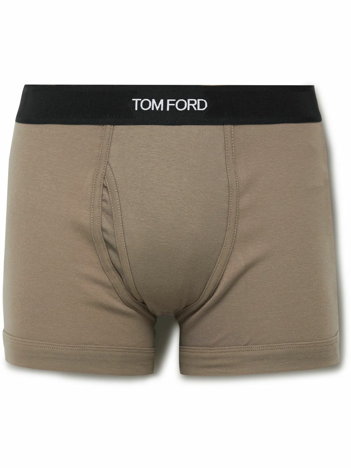 TOM FORD - Stretch-Cotton Boxer Briefs - Brown TOM FORD