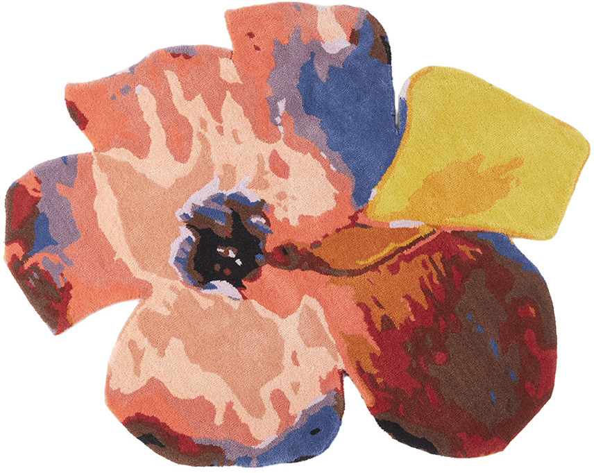 Curves by Sean Brown Multicolor Teebs Edition Flower Rug Curves by Sean Brown