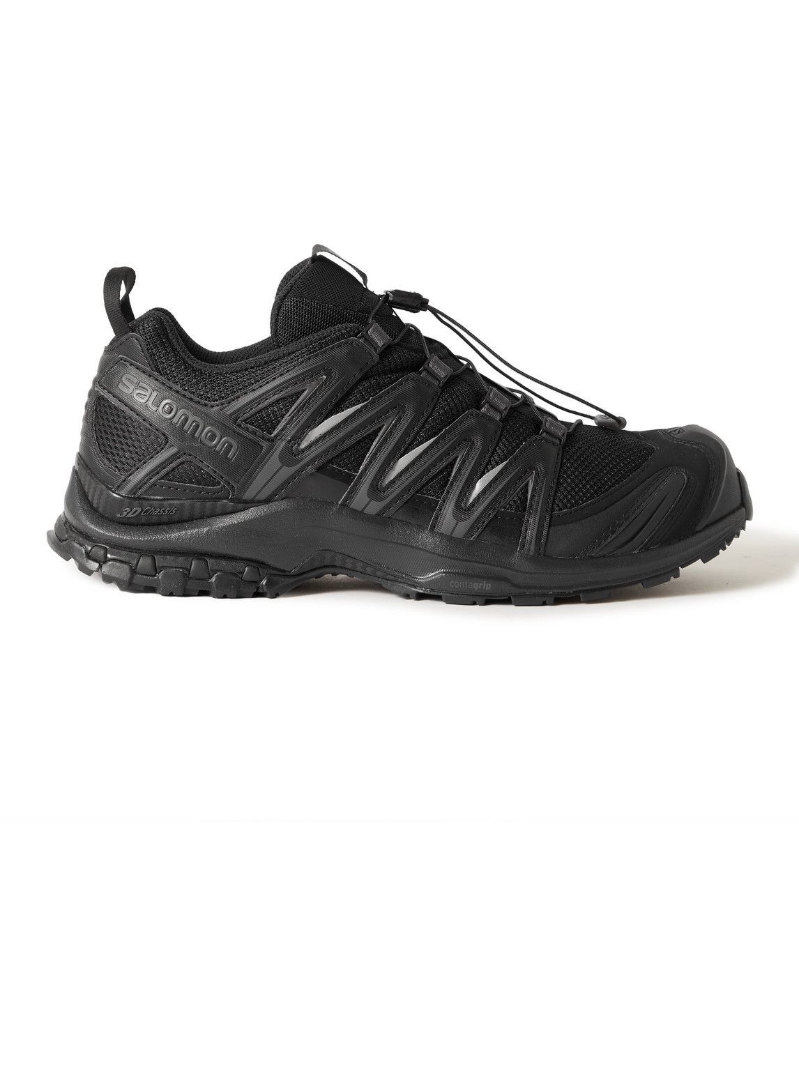 Photo: Salomon - XA Pro 3D Rubber-Trimmed Mesh Trail Running Sneakers - Black