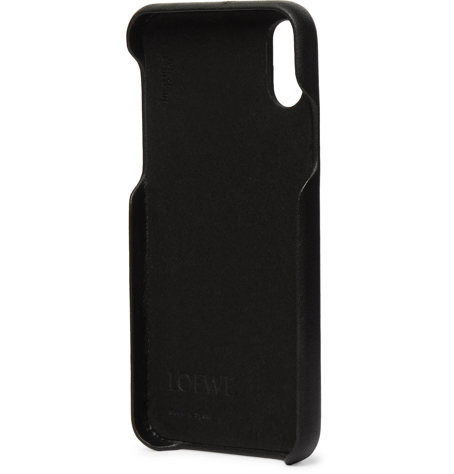 Loewe TexturedLeather iPhone X and XS Case Black Loewe