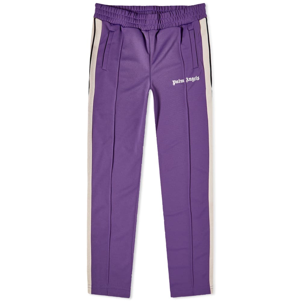 Palm Angels Women's Classic Track Pants in Purple/White Palm Angels