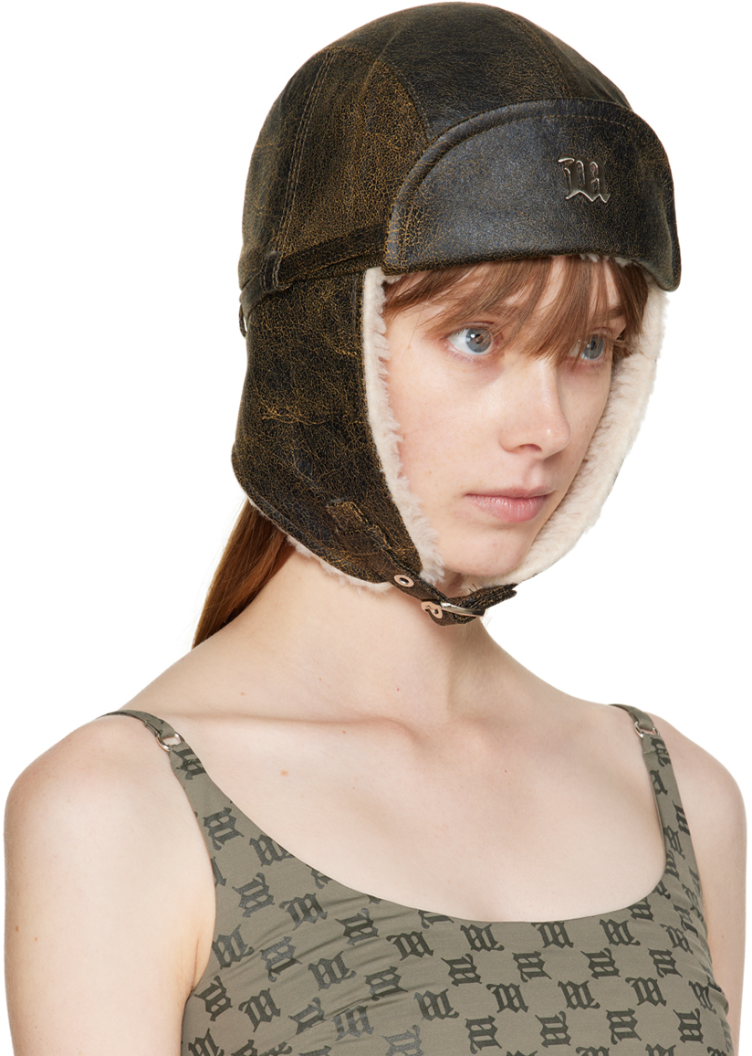 MISBHV Brown Aviator Pilot Hat MISBHV