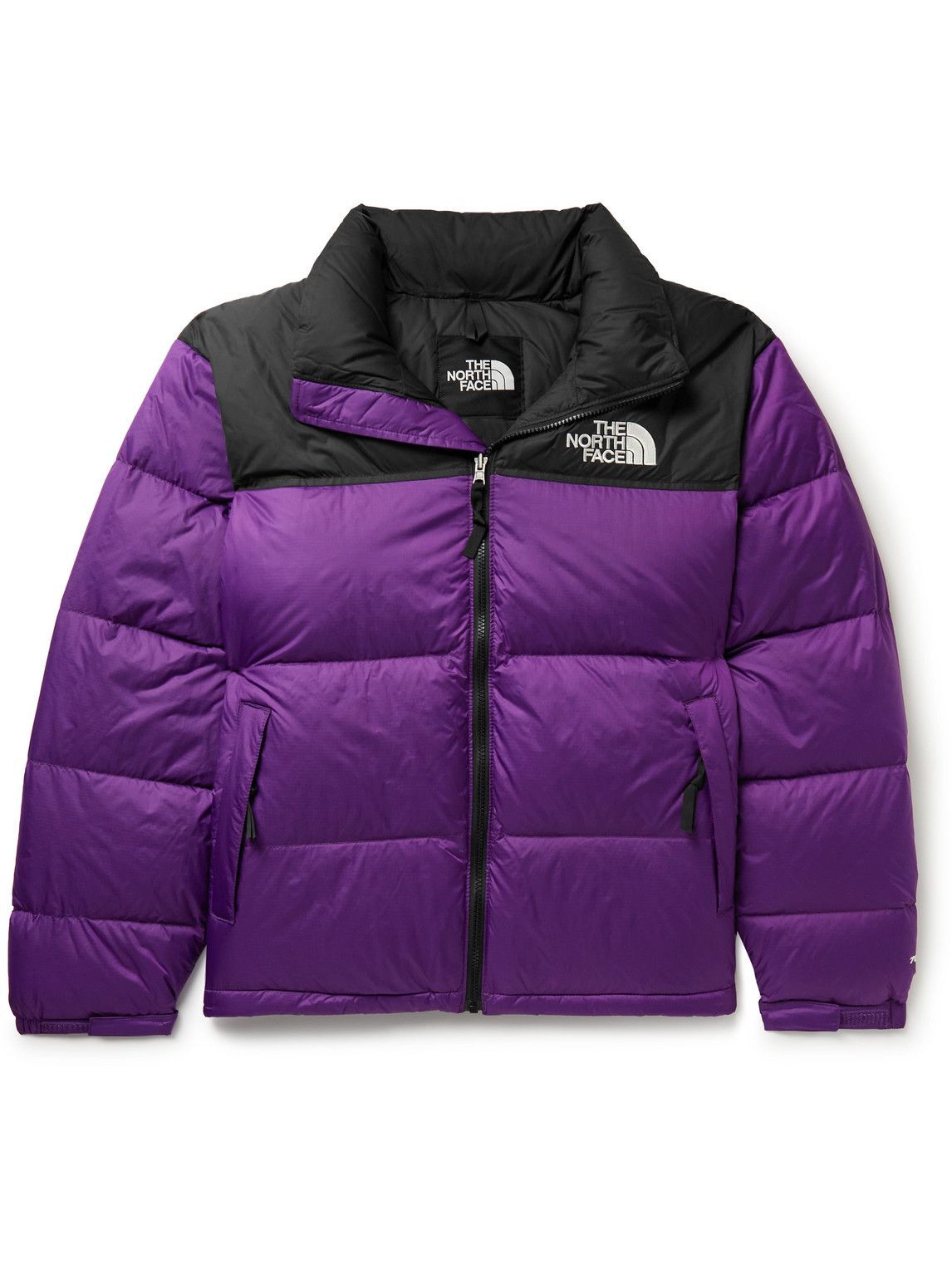 Photo: The North Face - 1996 Retro Nuptse Quilted Two-Tone Ripstop and Shell Down Jacket - Purple
