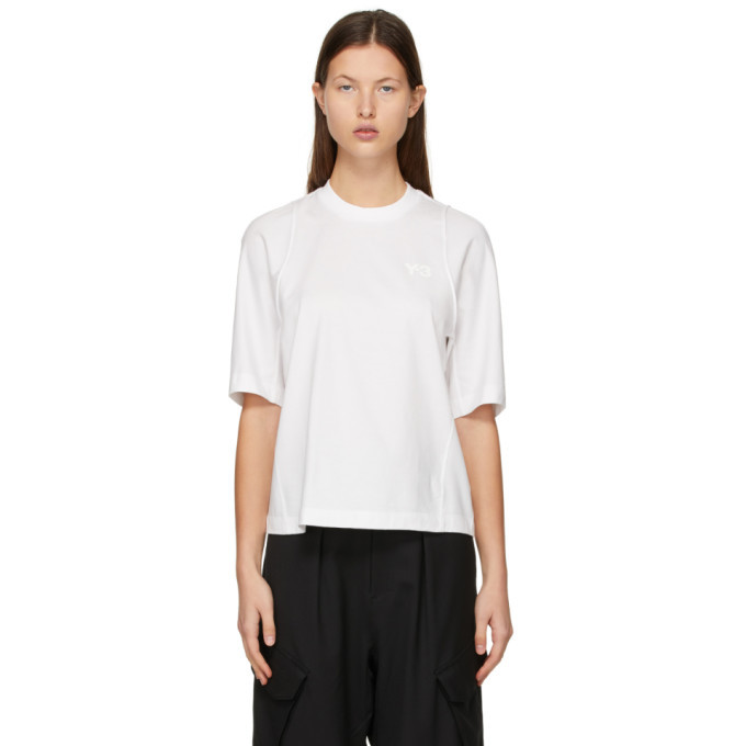 Y-3 White Classic Tailored T-Shirt Y-3