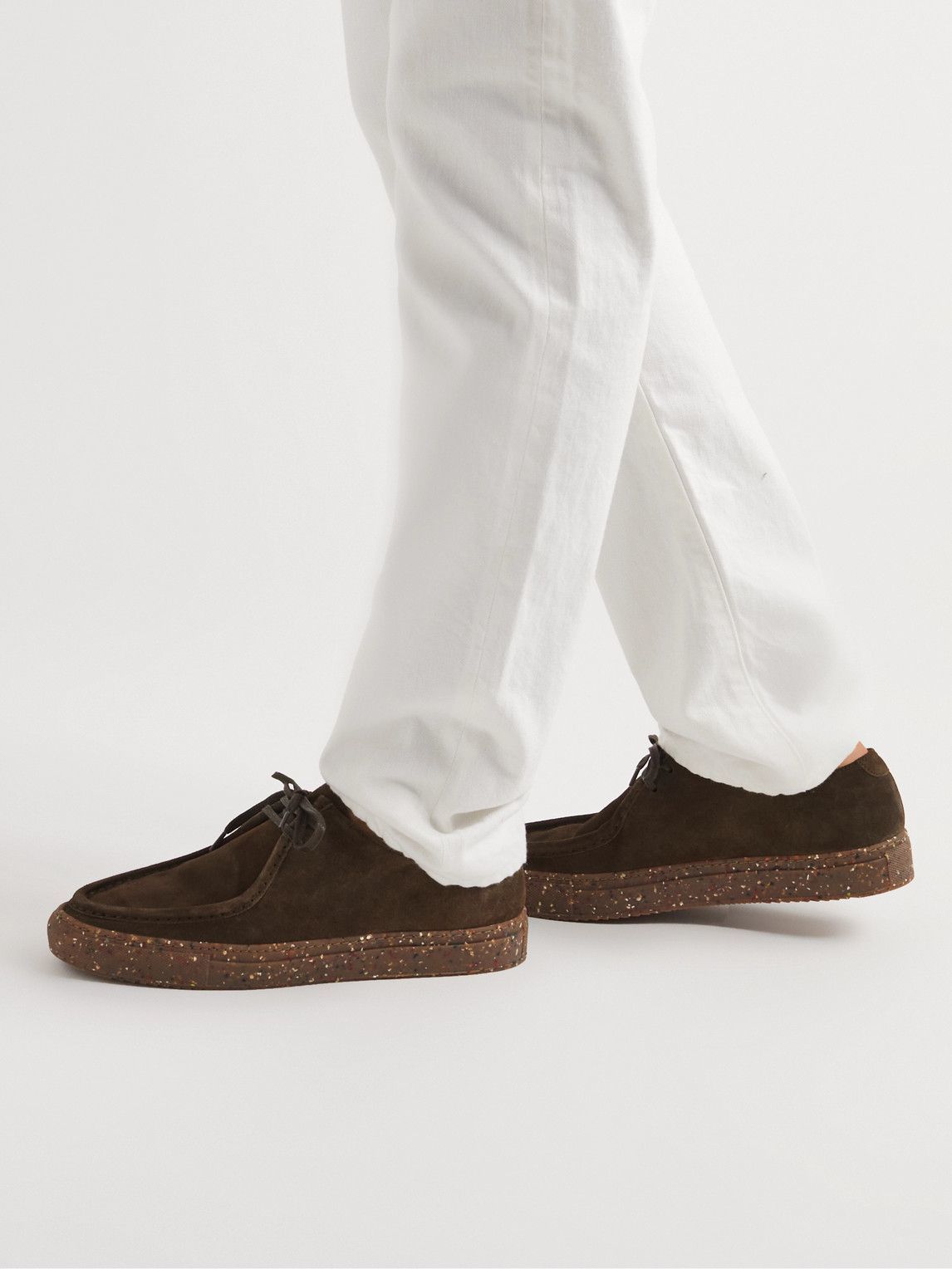 Mr P. - Larry Regenerated Suede by evolo® Derby Shoes - Brown Mr P.