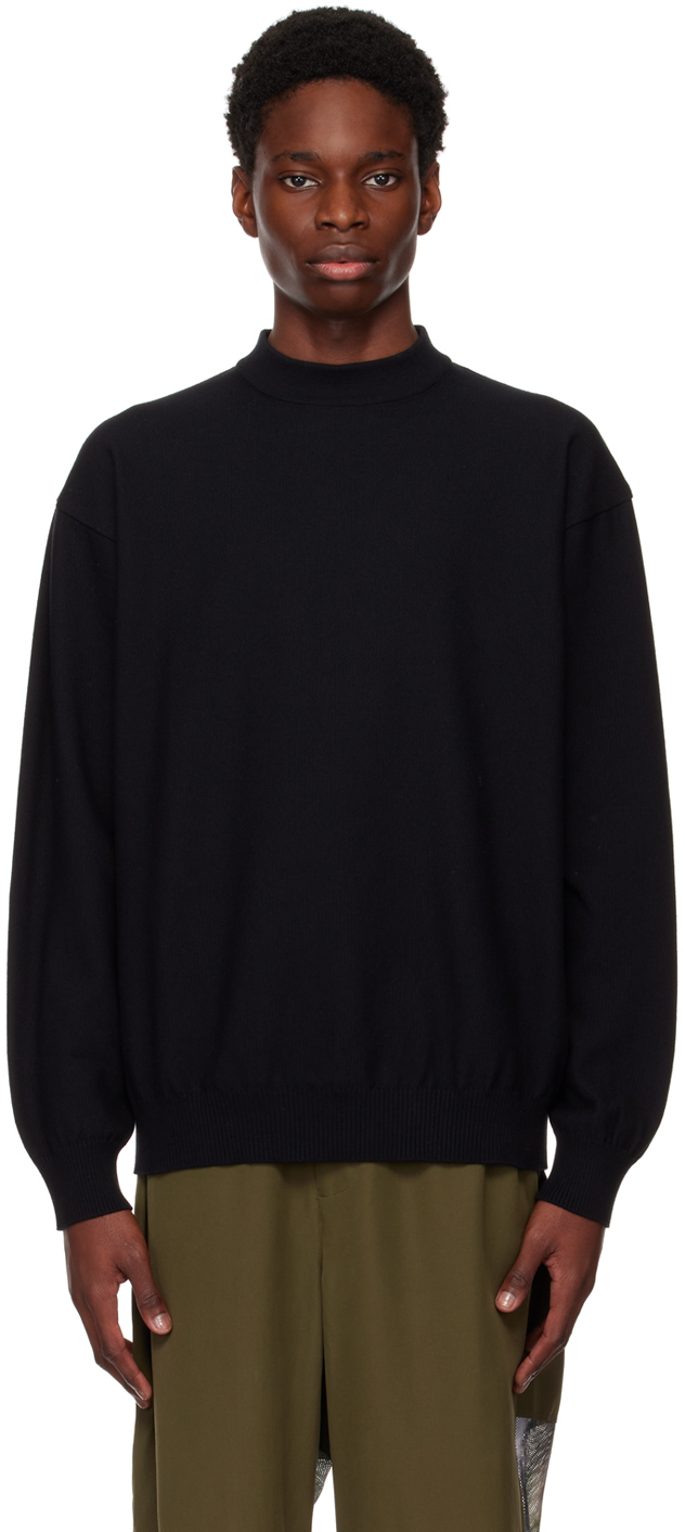 Snow Peak Black Mockneck Sweater Snow Peak