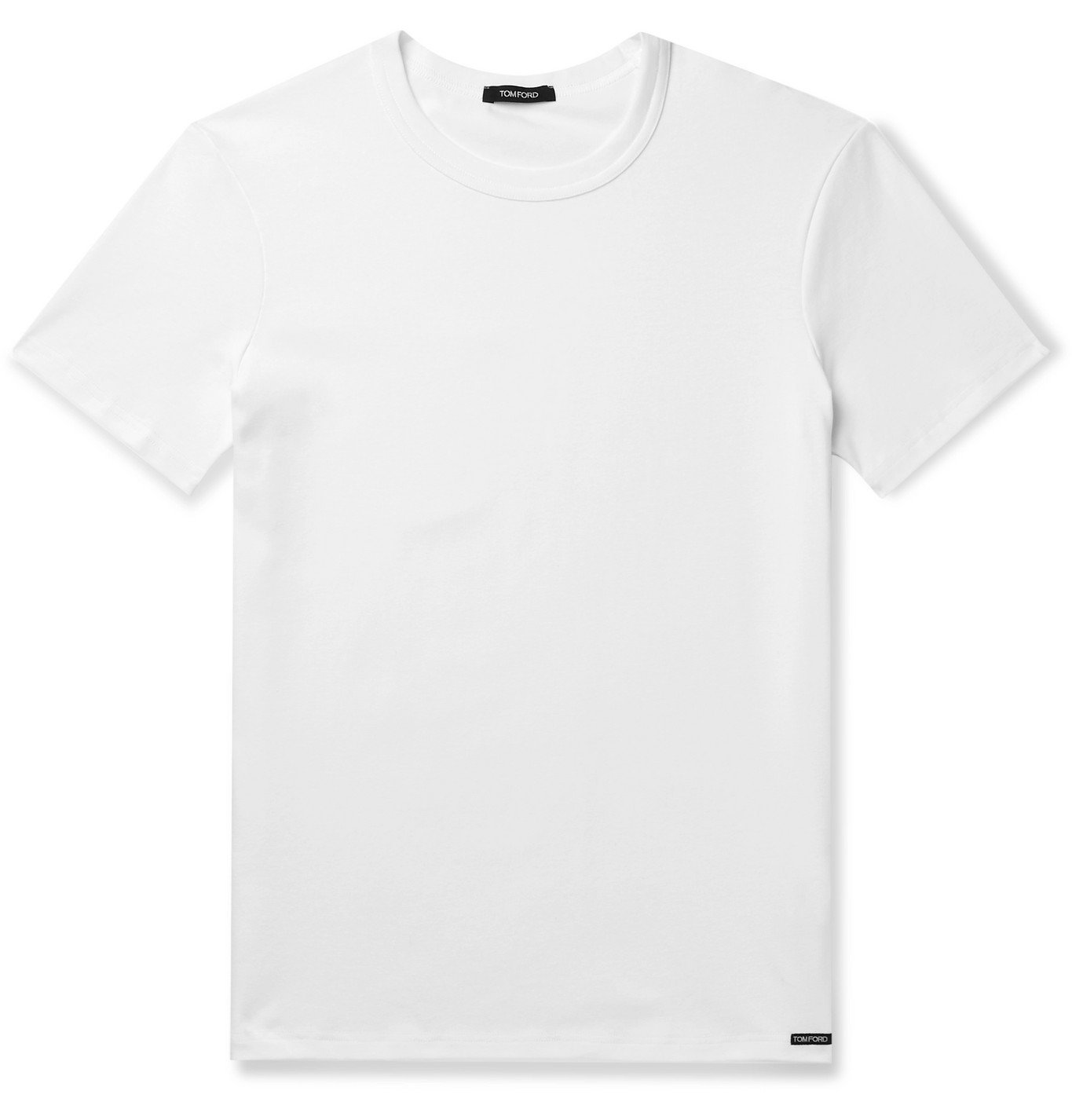 TOM FORD SlimFit StretchCotton Jersey TShirt White TOM FORD