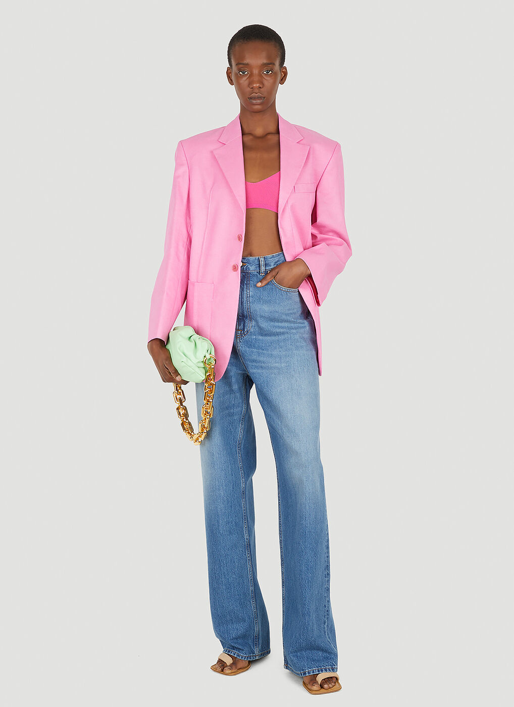 Wide Leg Archive Jeans in Blue Valentino