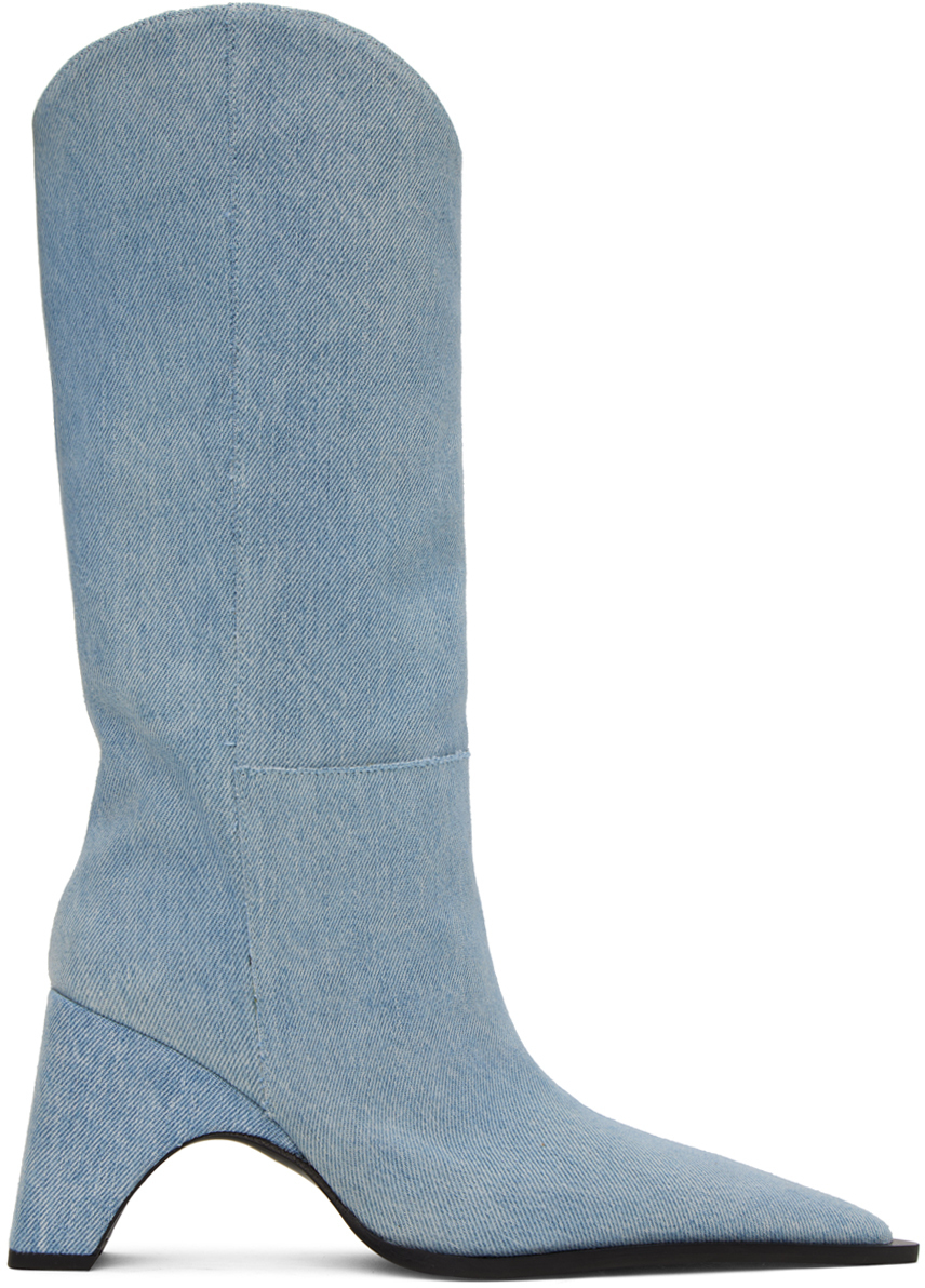 Coperni Blue Bridge Denim Boots Coperni