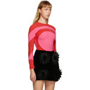 Paula Canovas Del Vas Red and Pink Lycra Long Sleeve T-Shirt