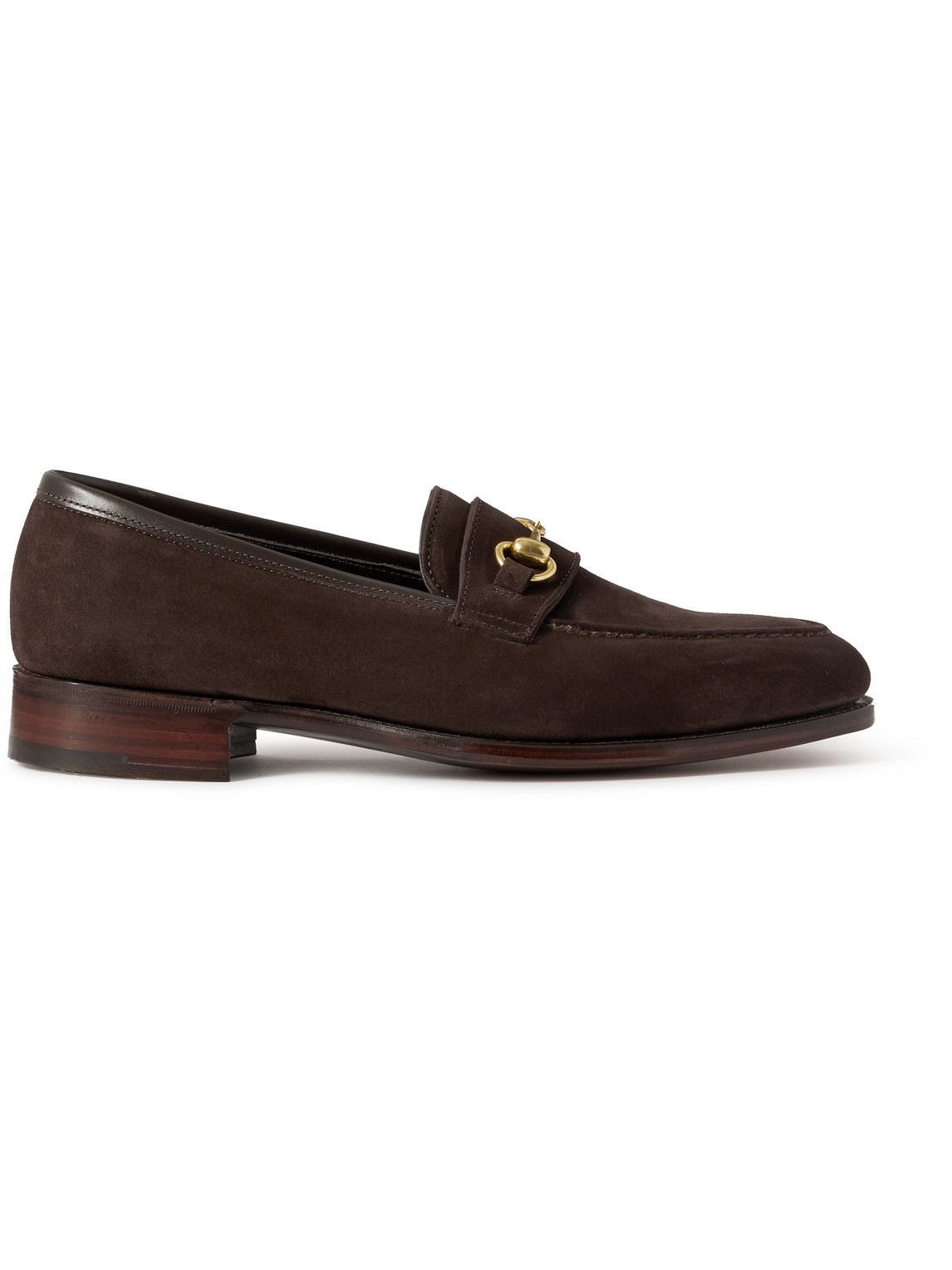 horsebit suede loafers