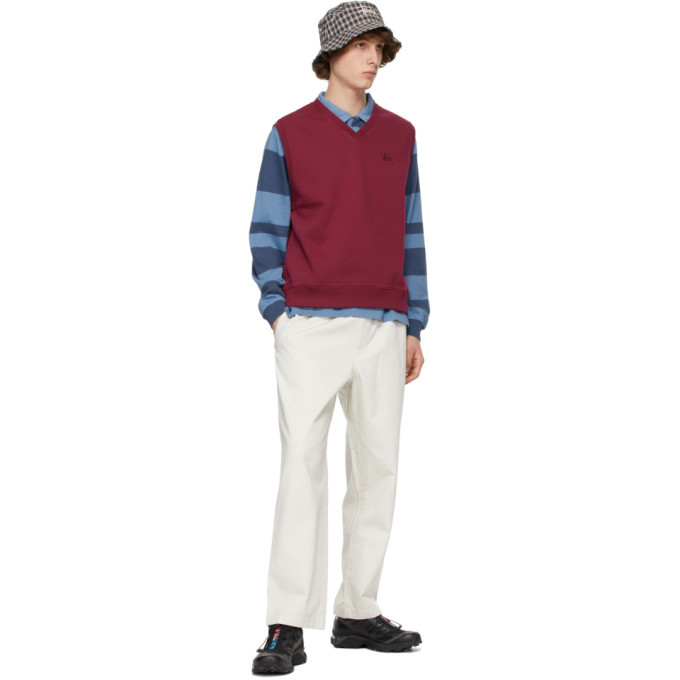 burgundy fleece vest