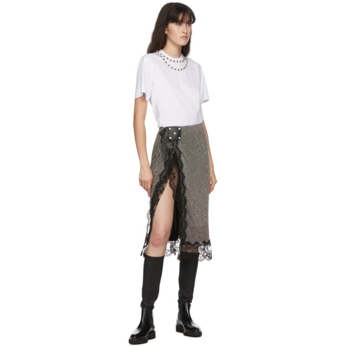 christopher kane crystal mesh skirt