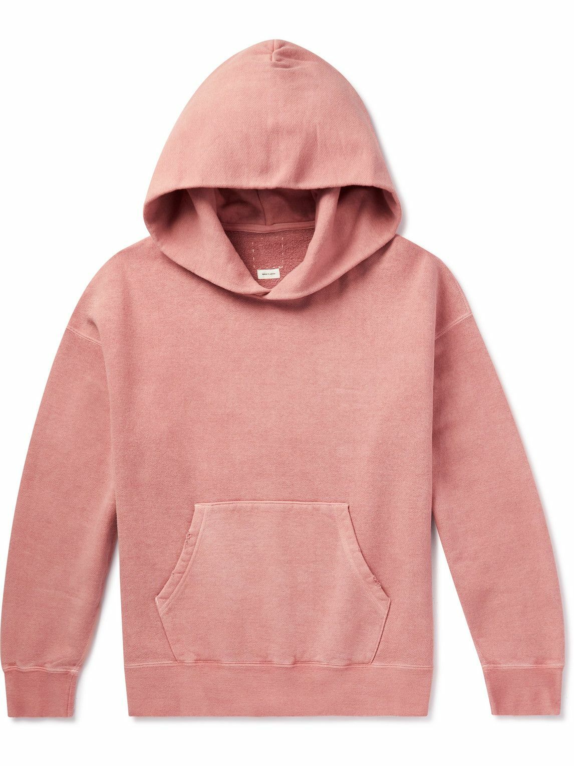 Visvim Distressed GarmentDyed CottonJersey Hoodie Red Visvim