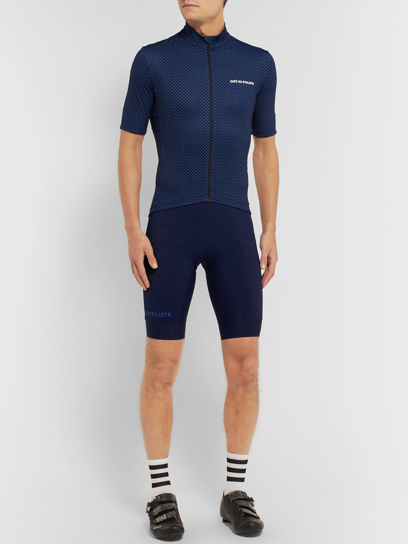 CAFE DU CYCLISTE - Fleurette Cycling Jersey - Blue Cafe du Cycliste