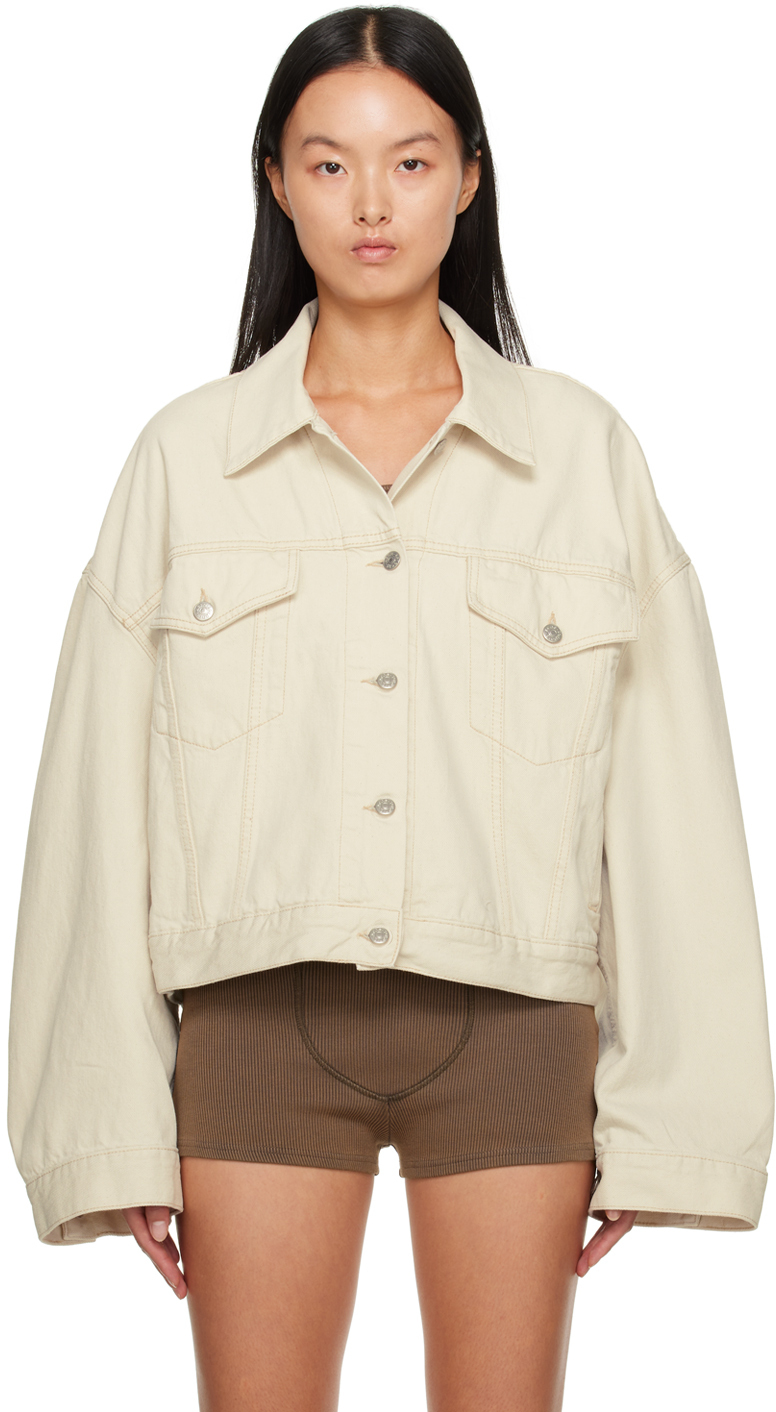 Acne Studios Off-White Loose-Fit Denim Jacket Acne Studios