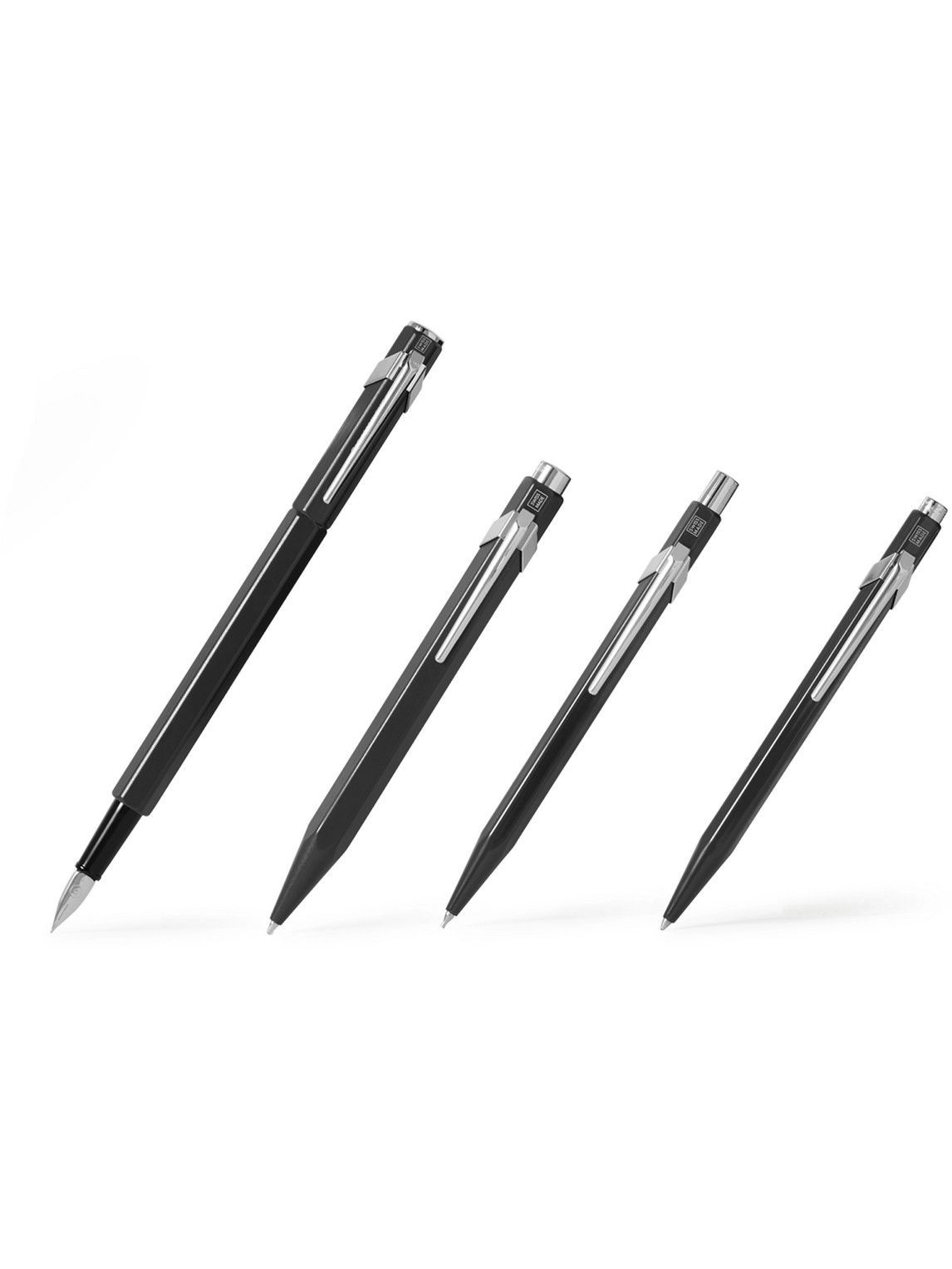 Caran D'Ache 849 Fountain Pen, Ballpoint Pen, Rollerball Pen and