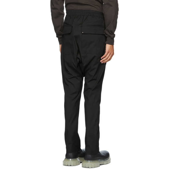 Rick Owens Black Drawstring Classic Trousers Rick Owens