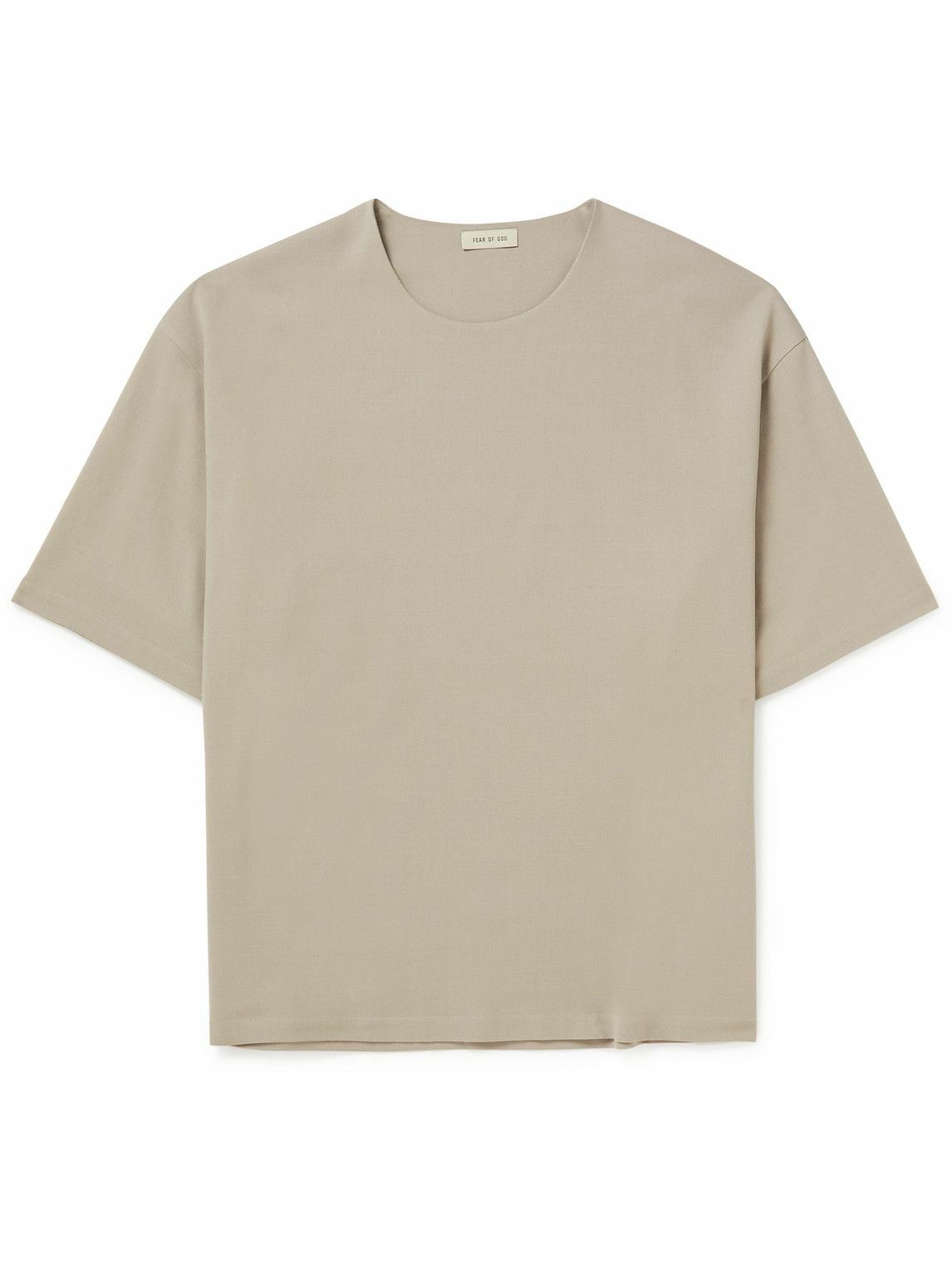 Fear of God - Eternal Oversized Wool-Blend Crepe T-Shirt - Neutrals ...