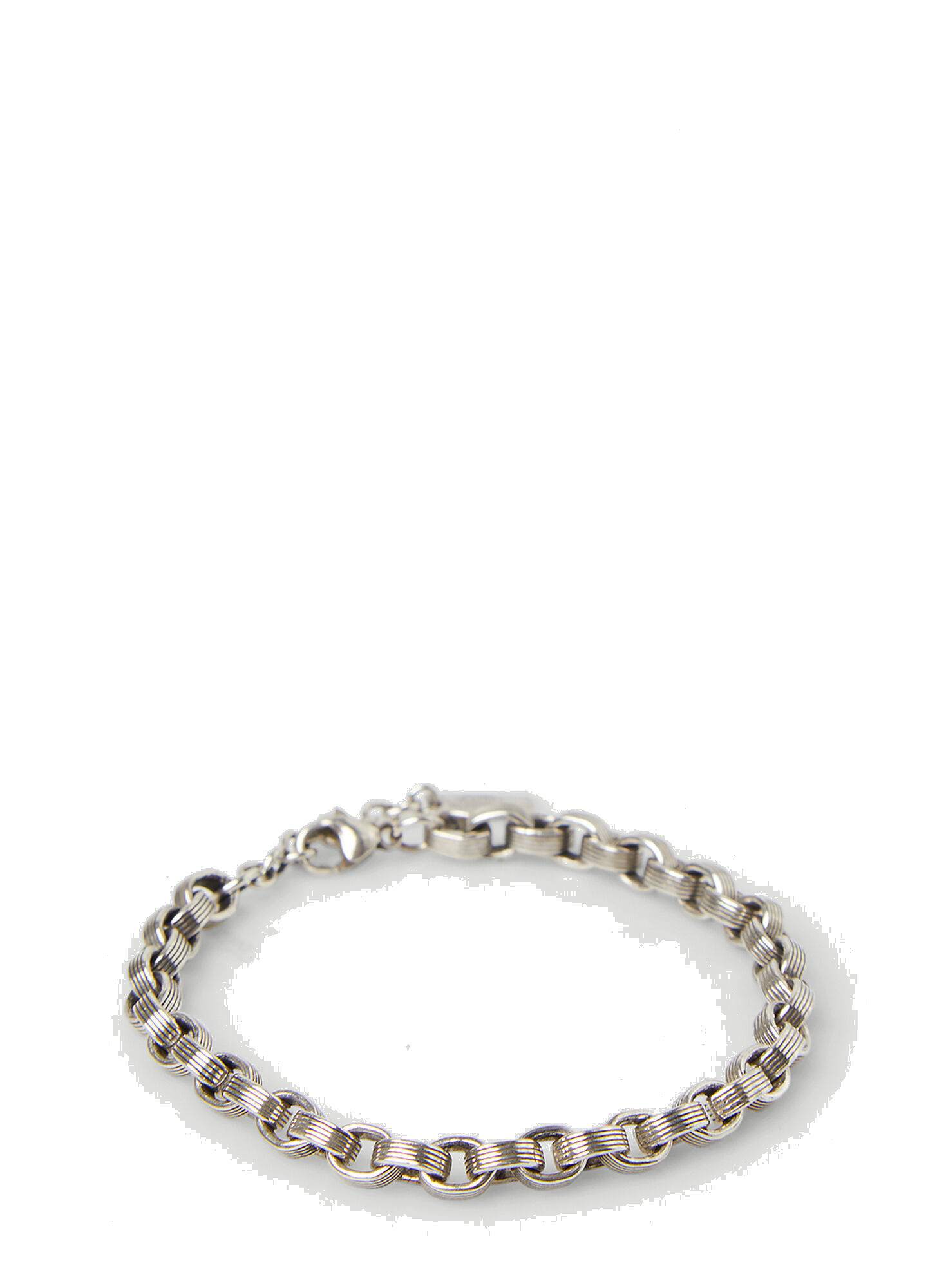 Photo: Ridged Cable Link Bracelet in Silver