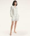 Brooks Brothers Women's Soft Clip Dot Short Pajama Set | Ivory