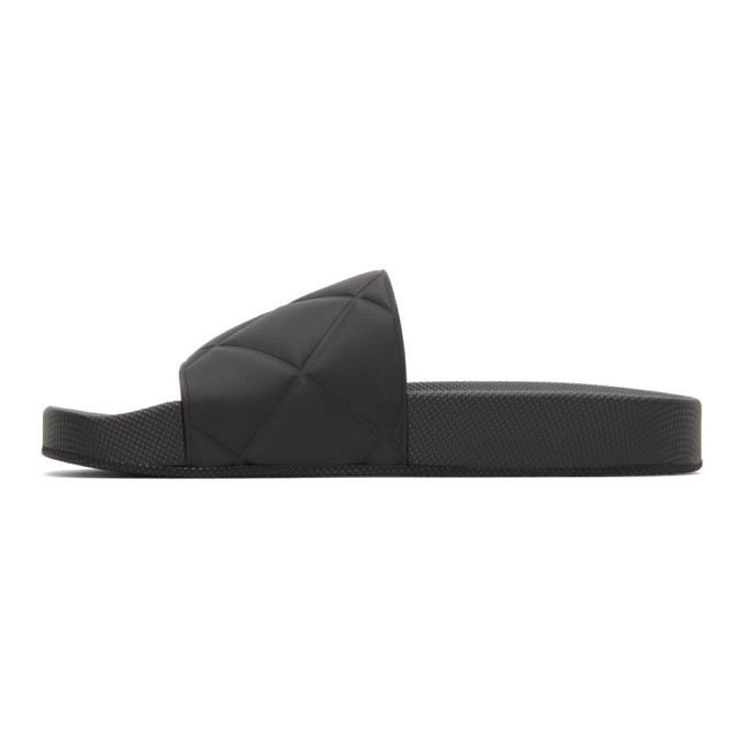 black flat slides