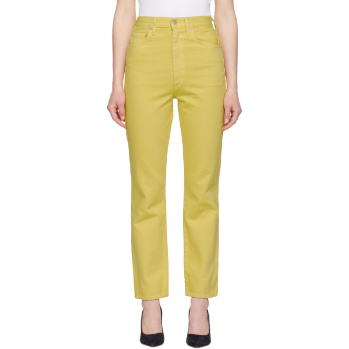 agolde yellow jeans