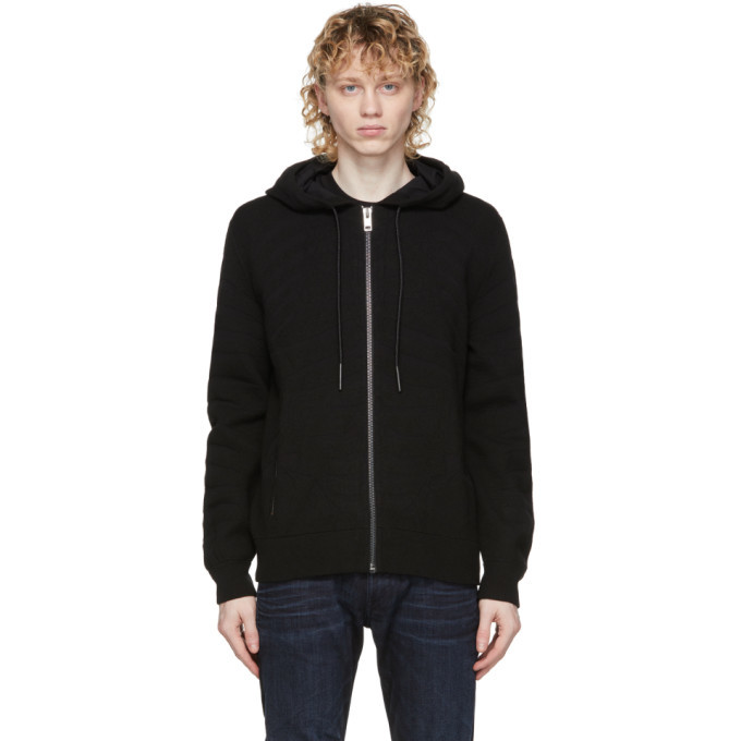 diesel black hoodie with zip