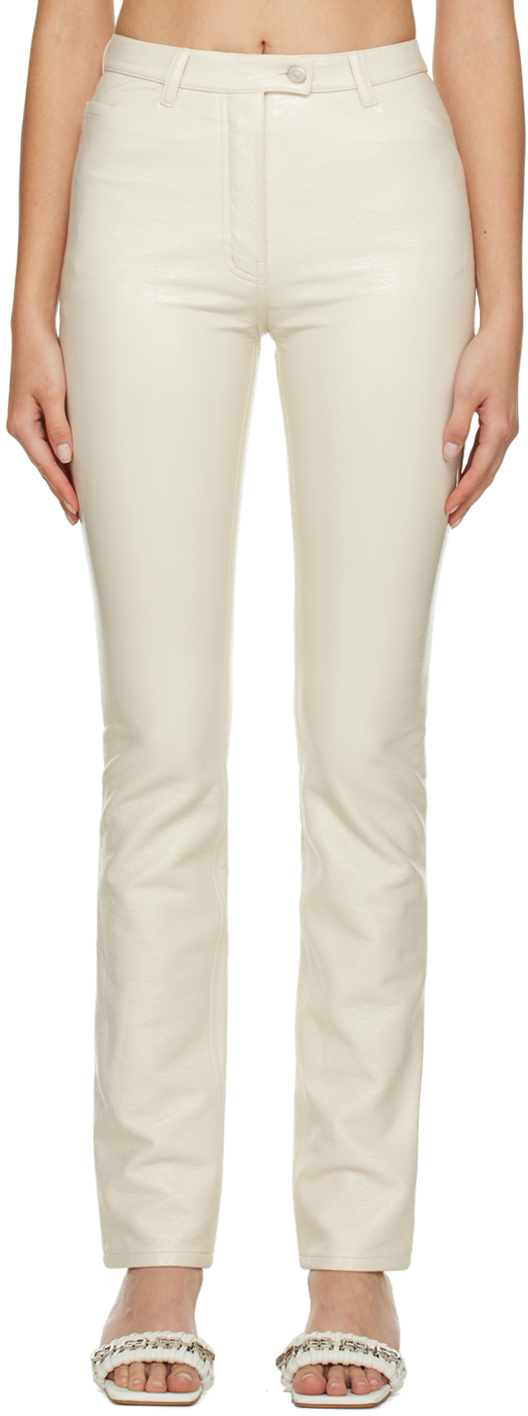 white slim fit trousers