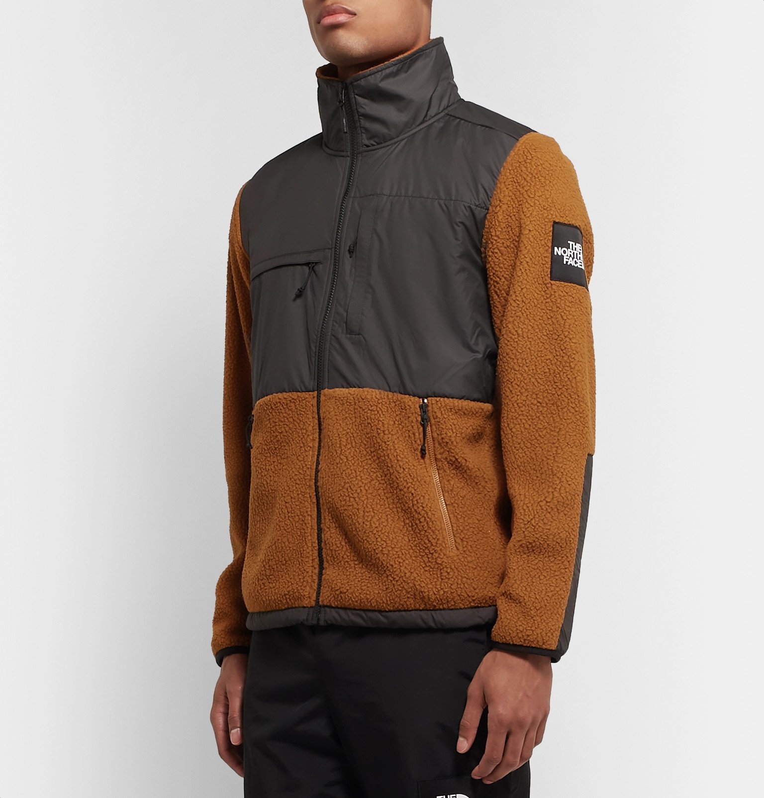 The North Face - Denali Panelled Fleece and Shell Jacket - Brown The ...