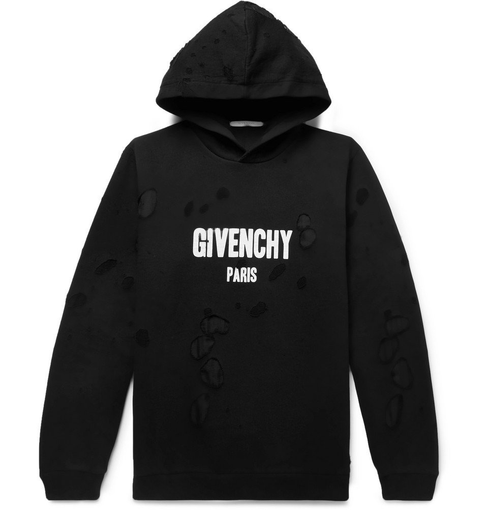 givenchy hole hoodie