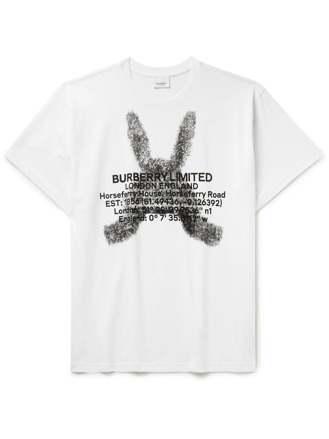 Photo: Burberry - Printed Cotton-Jersey T-Shirt - White