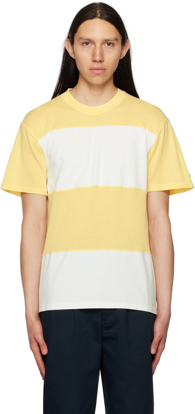 Noah Yellow & White Stripe T-Shirt Noah NYC