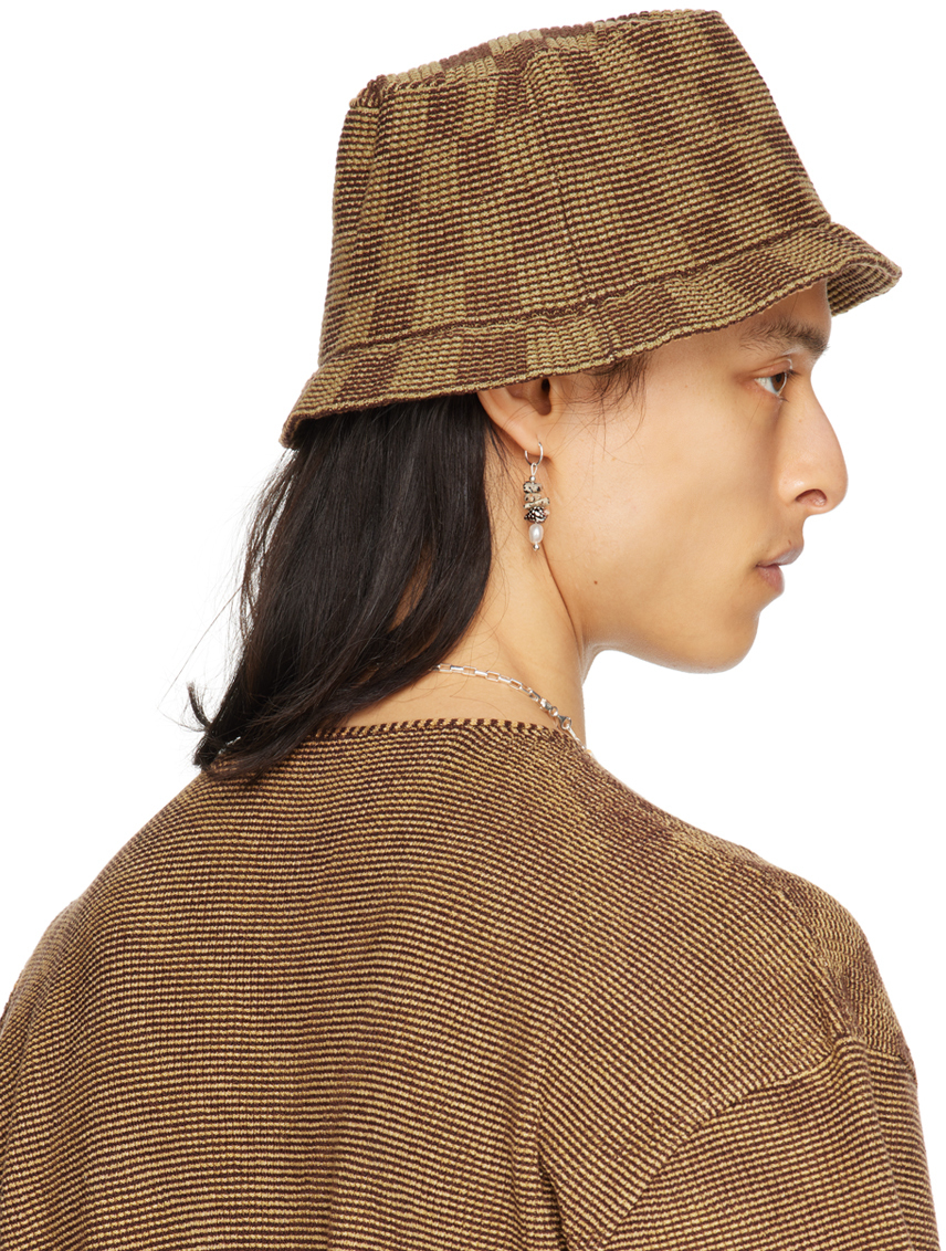 Isa Boulder SSENSE Exclusive Brown Bucket Hat Isa Boulder