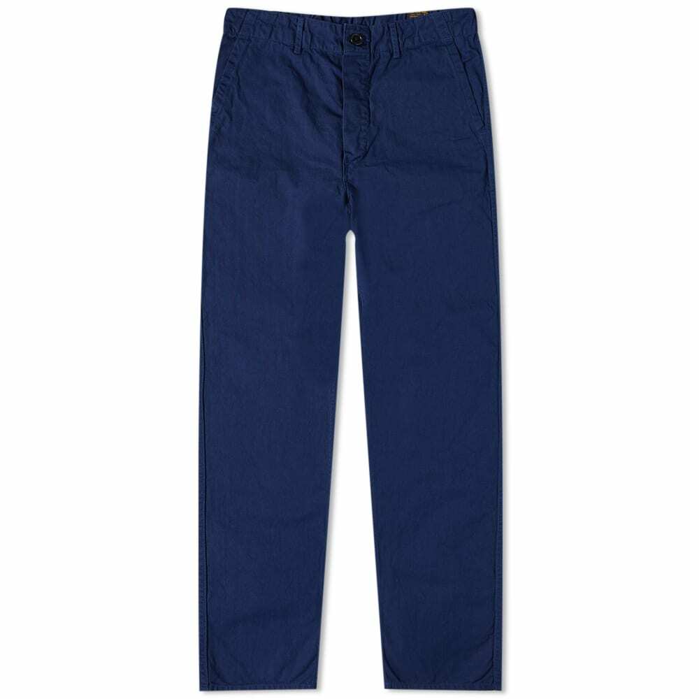 orSlow Men's French Work Pant in Blue orSlow