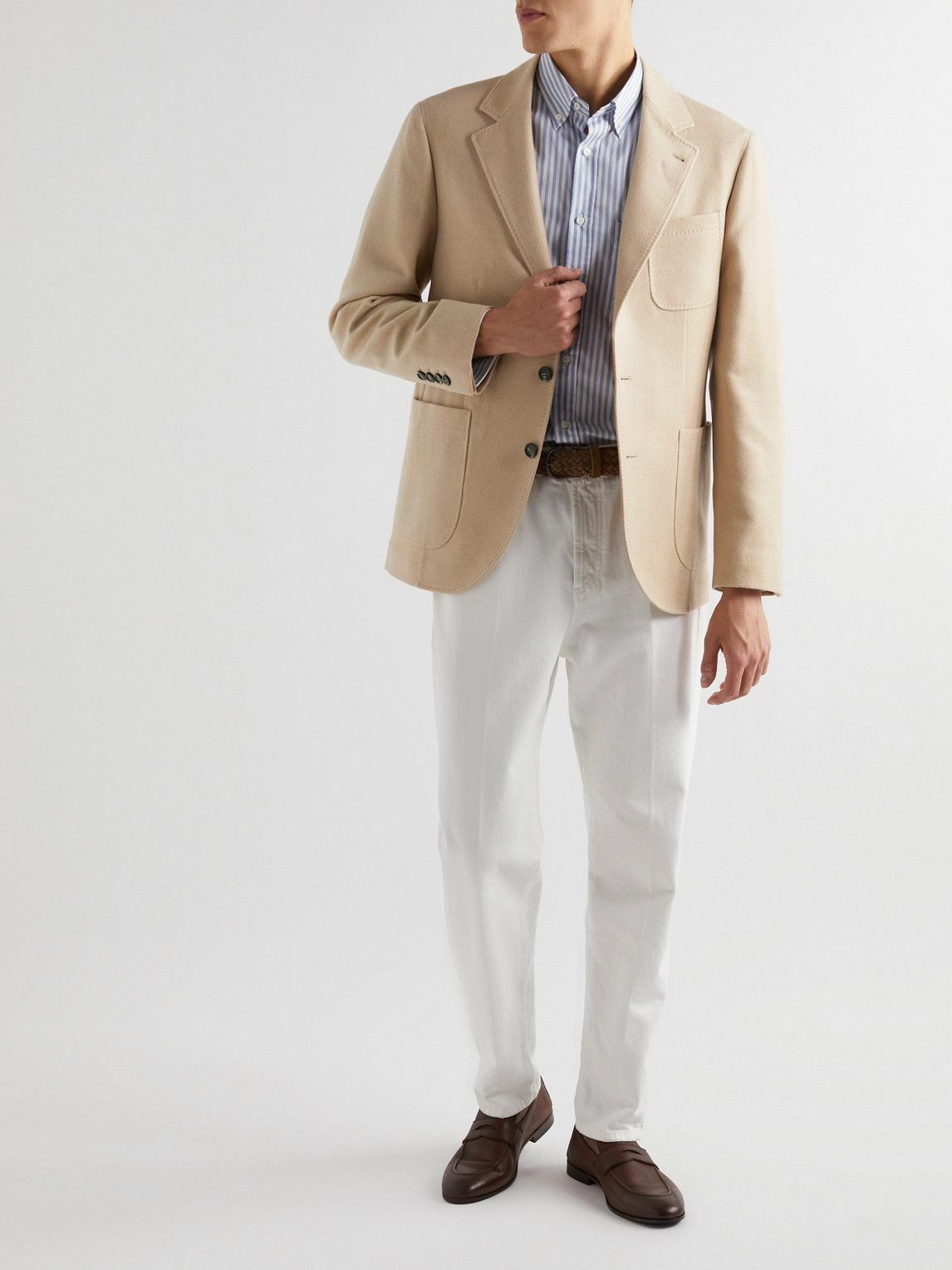 Brunello Cucinelli - Unstructured Camel Hair Blazer - Neutrals Brunello ...