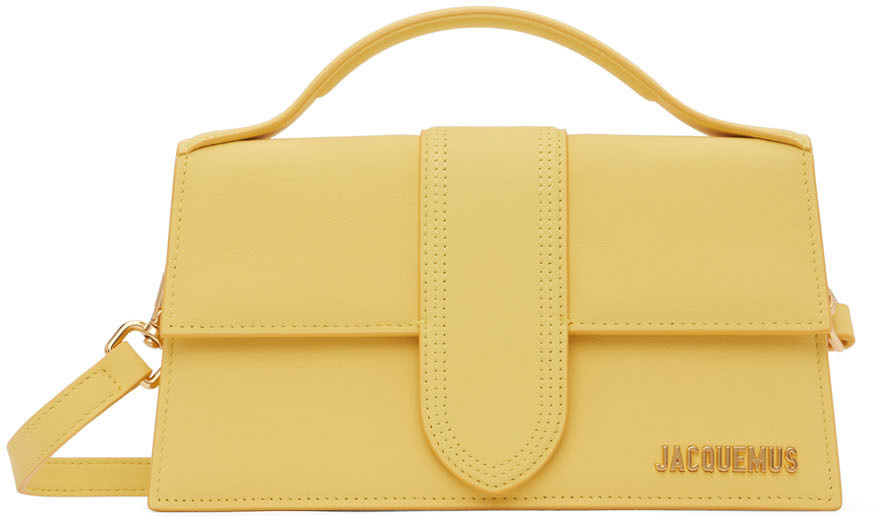 Photo: Jacquemus Yellow Le Papier ‘Le Grand Bambino’ Top Handle Bag