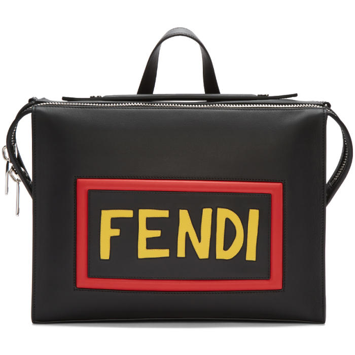 Fendi Black Logo Lui Tote Fendi