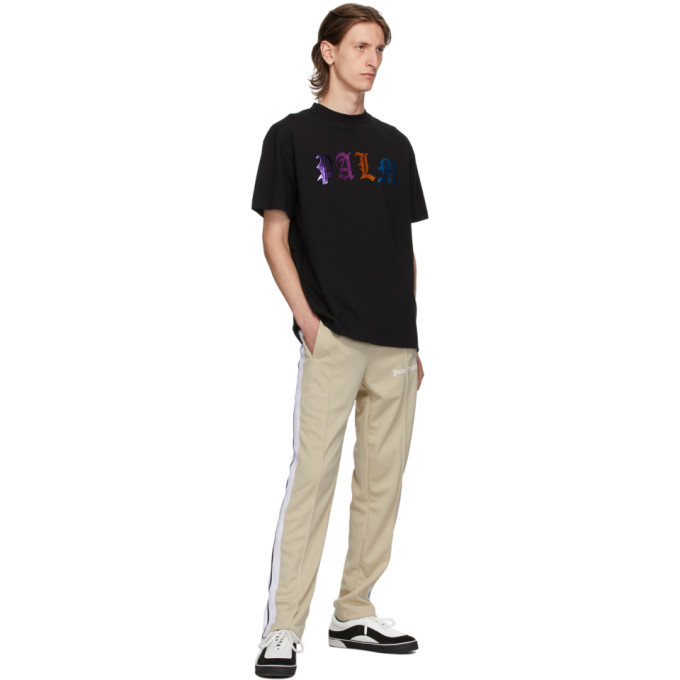 Palm Angels Black Gothic Logo T-Shirt Palm Angels