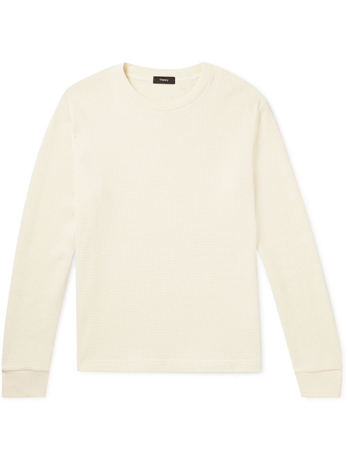 Theory - Balena Waffle-Knit Organic Cotton-Blend Sweater - Neutrals Theory