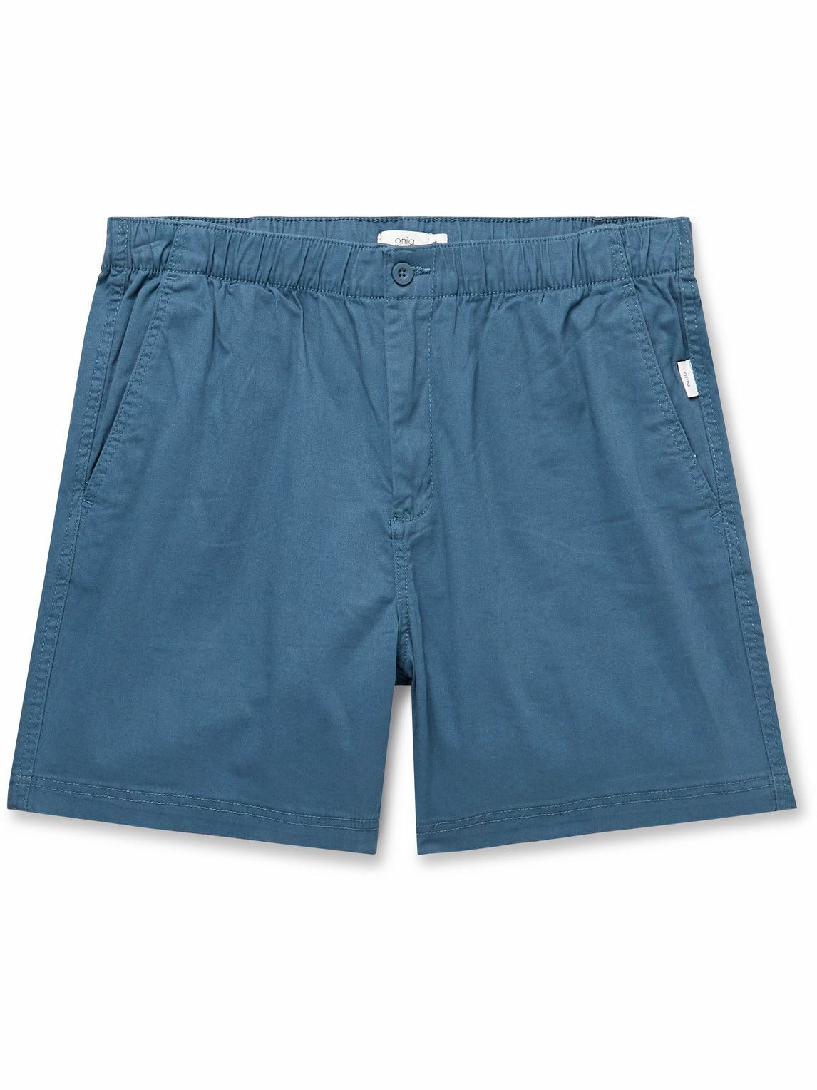 Onia - Garment-Dyed Stretch-Cotton Twill Chino Shorts - Blue Onia