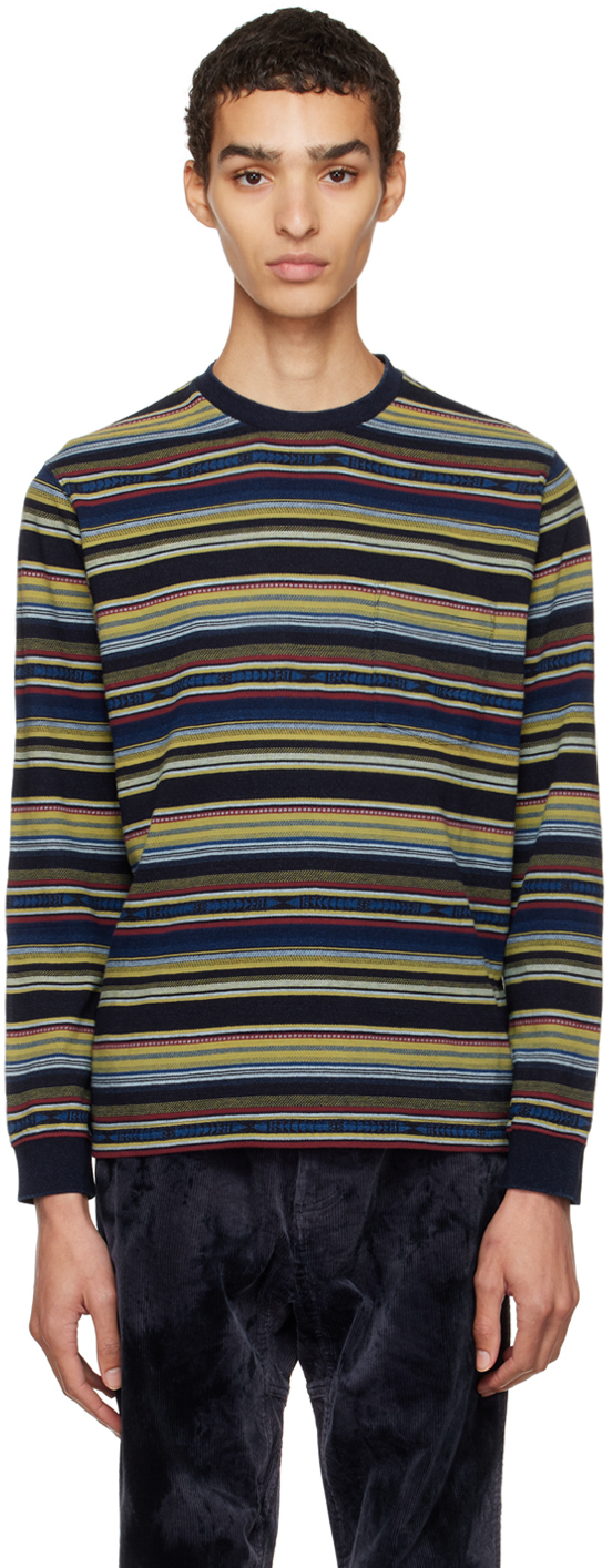 BEAMS PLUS Multicolor Striped Long Sleeve T-Shirt Beams Plus