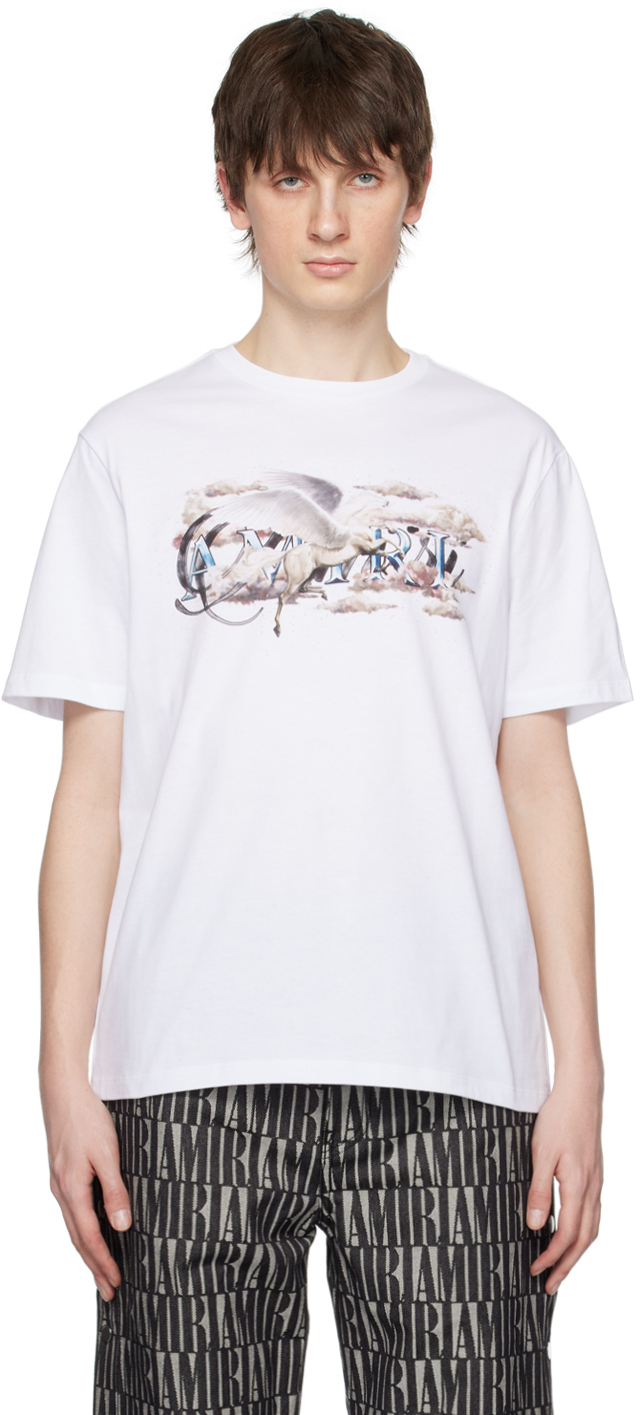 AMIRI White Pegasus Script T-Shirt Amiri