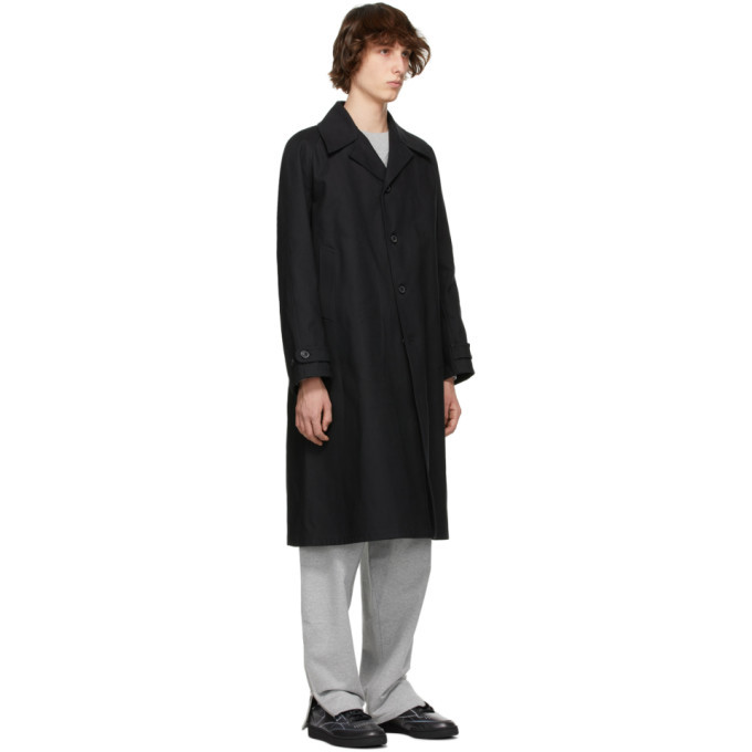 Maison Margiela Black Canvas Rain Coat Maison Margiela