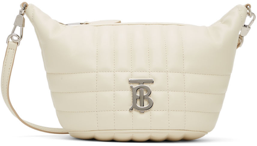 Photo: Burberry Off-White Quilted Crescent Lola Bag