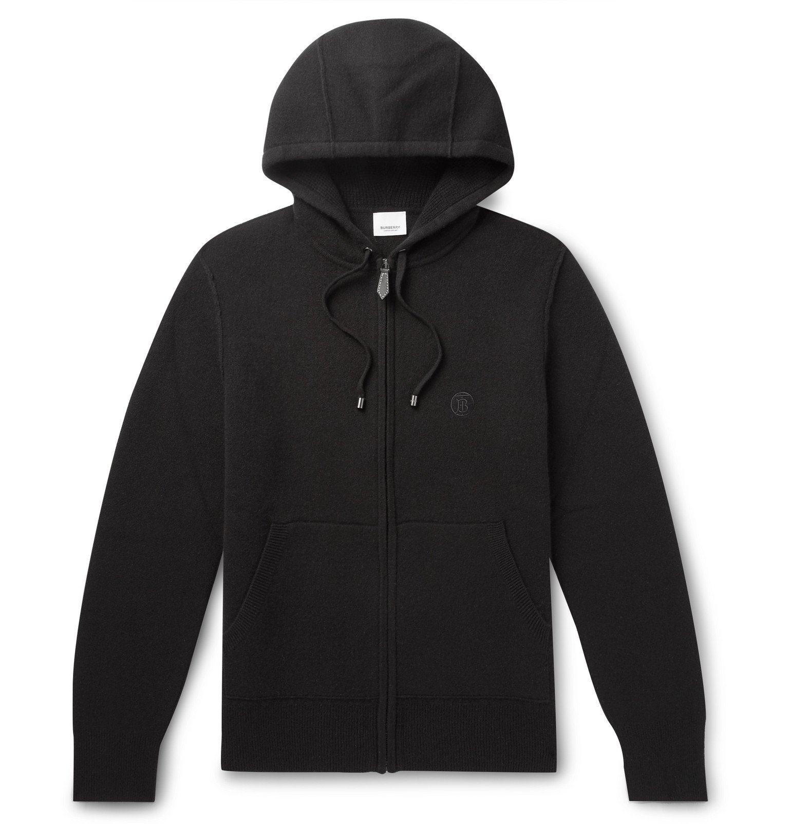Burberry Cashmere Blend Zip Up Hoodie Black Burberry Burberry Cashmere Blend Zip Up Hoodie Black Burberry