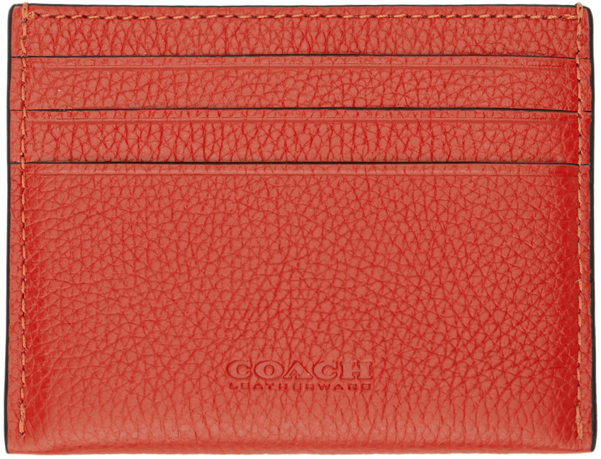 Coach 1941 Red Leather Card Holder Coach 1941