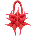 Paula Canovas Del Vas Red Print Spikes Top Handle Bag