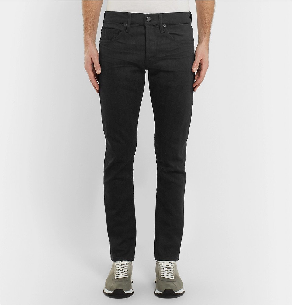 TOM FORD - Slim-Fit Selvedge Denim Jeans - Men - Black TOM FORD