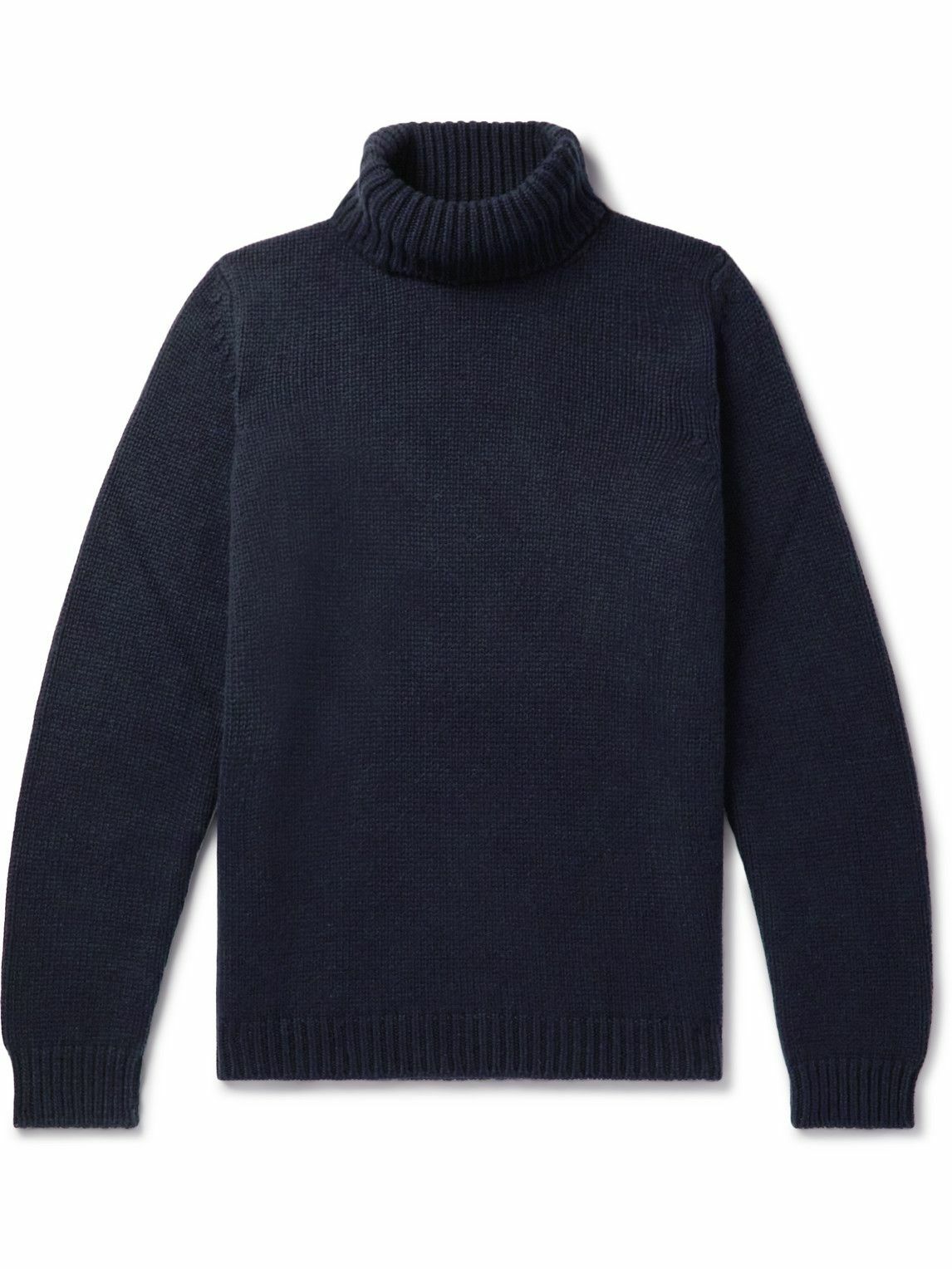Anderson & Sheppard - Cashmere Turtleneck Sweater - Blue Anderson ...